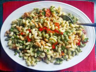 Fusilli Salad With Fresh Cilantro and Sweet Peppers