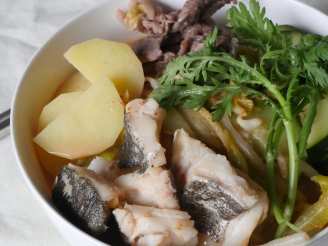 Beef, Cod Fish and Soy Milk Stew