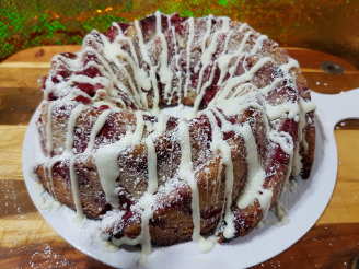 BERRY AND COCONUT SCONE CAKE......with White Chocolate Drizzle