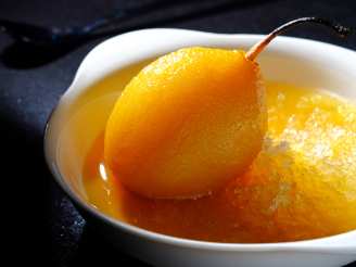 Golden Pears With Spiced Maple Granita