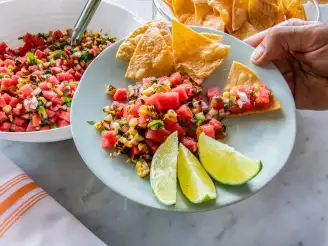 Grilled Corn and Watermelon Relish