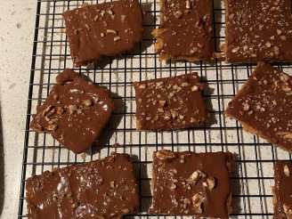 My Great Grandmother's Chocolate Nut Toffee Bars