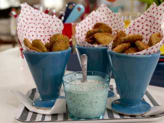 Fried Quick Pickles With Buttermilk Ranch Dippin' Sauce