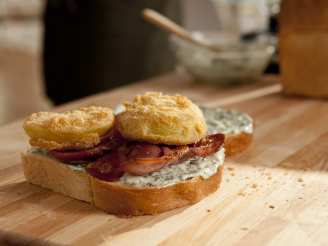 Fried Green Tomato BLT With Sweet Basil Mayo