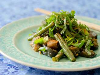 Spicy Eggplant and Green Bean Stir Fry