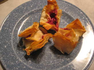 Raspberry and Goat Cheese Phyllo Bundles