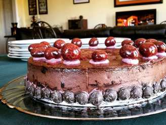 Chocolate Cherry Truffle Cheesecake