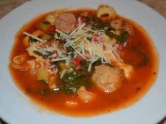 Saucy Tortellini and Meatball Soup #A1