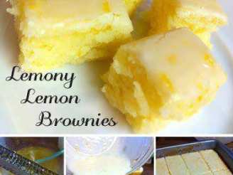 Zesty Glazed Lemon Brownies