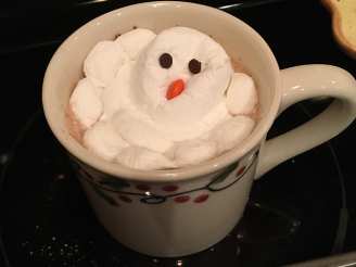 Melted Marshmallow Snowman for Hot Chocolate