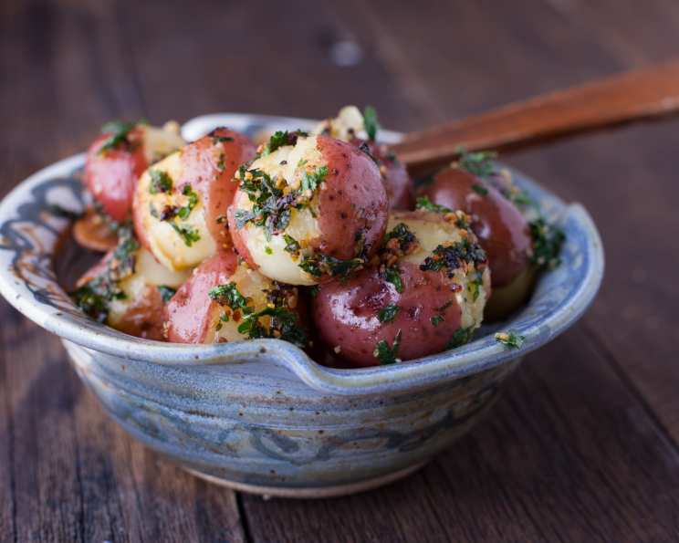 Roasted New Potatoes With Parmesan And Fresh Herbs - Green Valley Kitchen