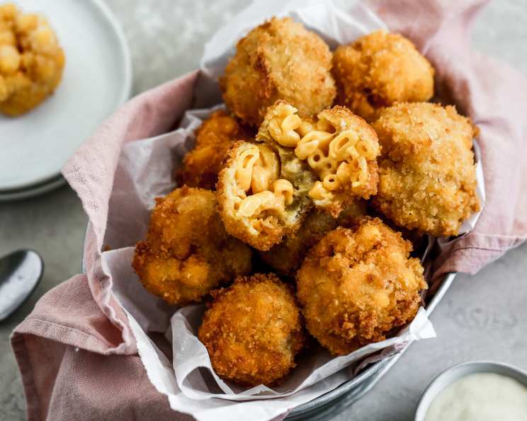 Deep Fried Macaroni And Cheese Balls High-Res Stock Photo - Getty Images