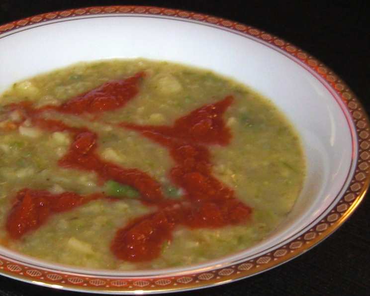 Asparagus and Yukon Gold Potato Soup With Roasted Tomatoes (Spar Recipe ...