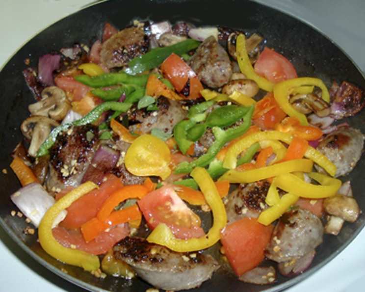 Sausages, Pepper & Mushroom Scramble Recipe - Food.com