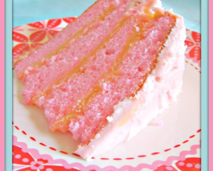 Strawberry Champagne Cake - Just so Tasty