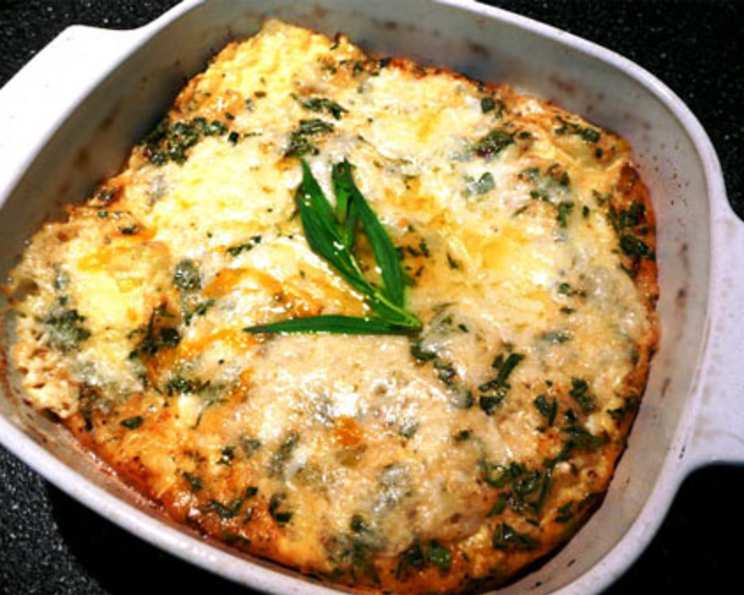 Baked Cheesy Eggs With Leeks and Tarragon Recipe - Food.com