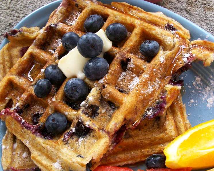 Blueberry Buttermilk Waffles Recipe - Breakfast.Food.com