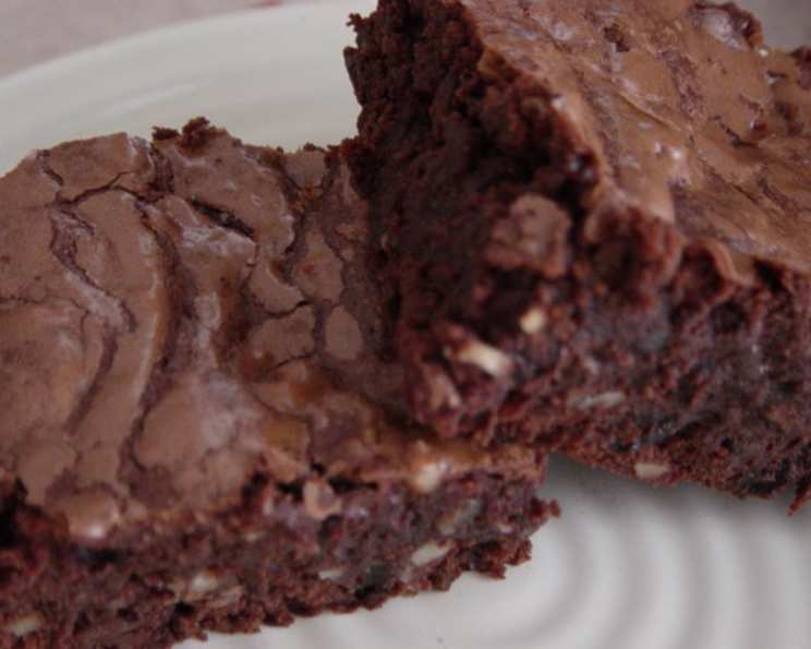 Chocolate Brownies Full of Love - Mostly Mediterranean
