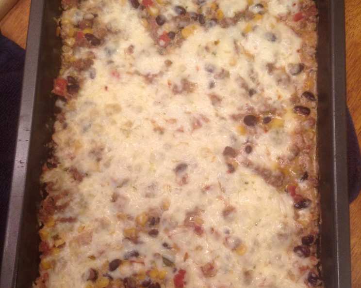 Mexican Layered Beef and Bean Casserole Recipe - Chef's Resource Recipes