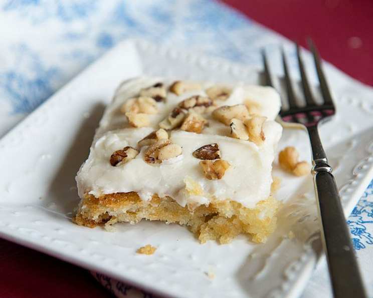 Air Fryer Vanilla Texas Sheet Cake - Fork To Spoon