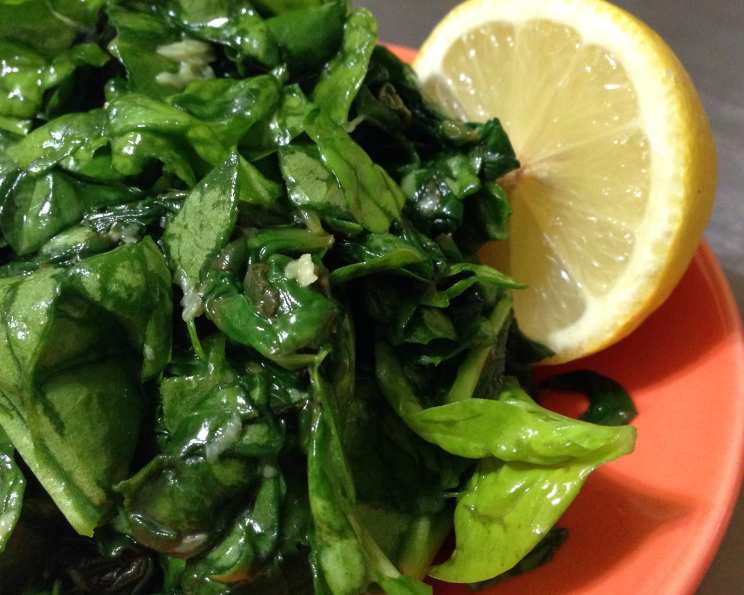spinach and lemon juice food image