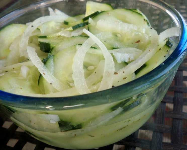Vinegar Marinated Cucumbers - The Wholesome Dish