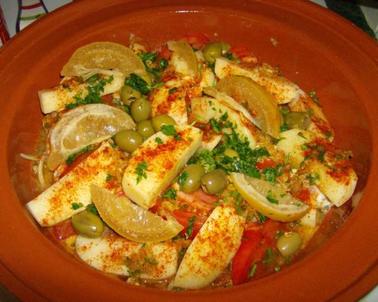 Tagine with Fish and Preserved Lemon