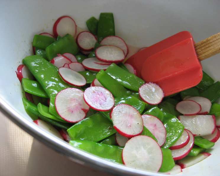 Keto Snap Pea and Radish Salad