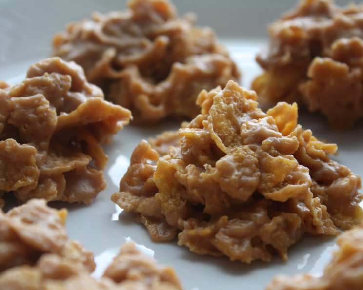Peanut Butter Cornflake Bars Recipe - Dinner, then Dessert