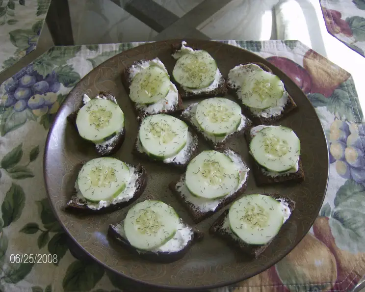 CucumberDill Cocktail Sandwiches Recipe