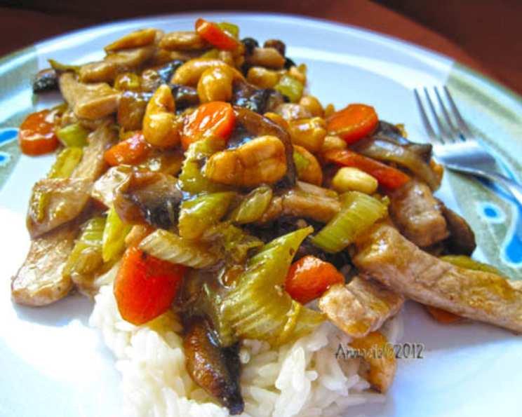 Honey Nut Pork or Chicken Stir-Fry Recipe - Food.com