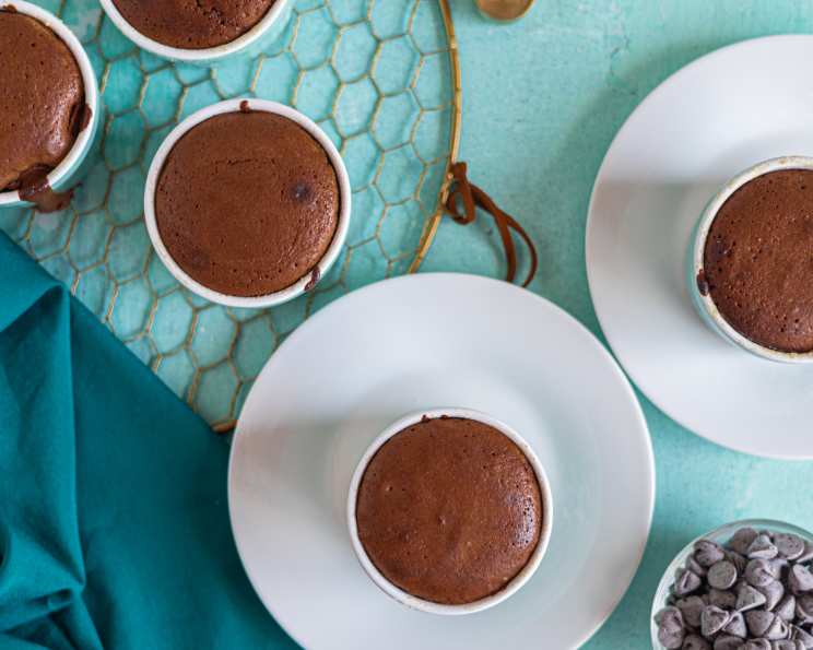 Gluten-free Chocolate Lava Cake (dairy-free, whole grain options) -  Texanerin Baking