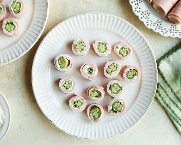 Ham & Okra rollups Recipe