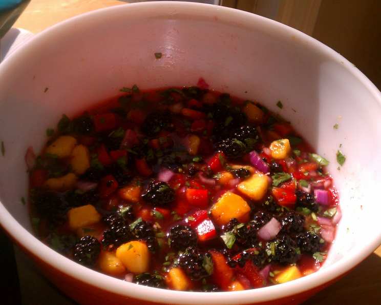 Blackberry and peach salsa recipe