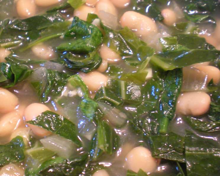Yummy Beans N' Greens in a Bowl (Kale Soup) Recipe