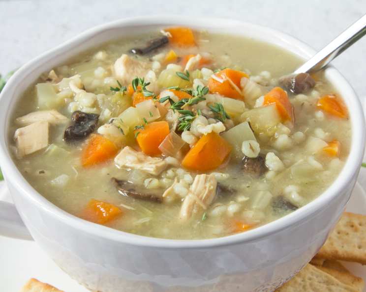 This Chicken and Barley Soup Is A Warm Hug On A Cold Day - Drizzle Me  Skinny!