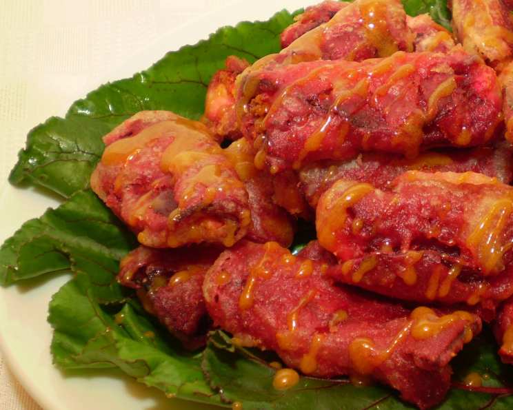 Tempura Beet Rollatini With Balsamic Gastrique Recipe
