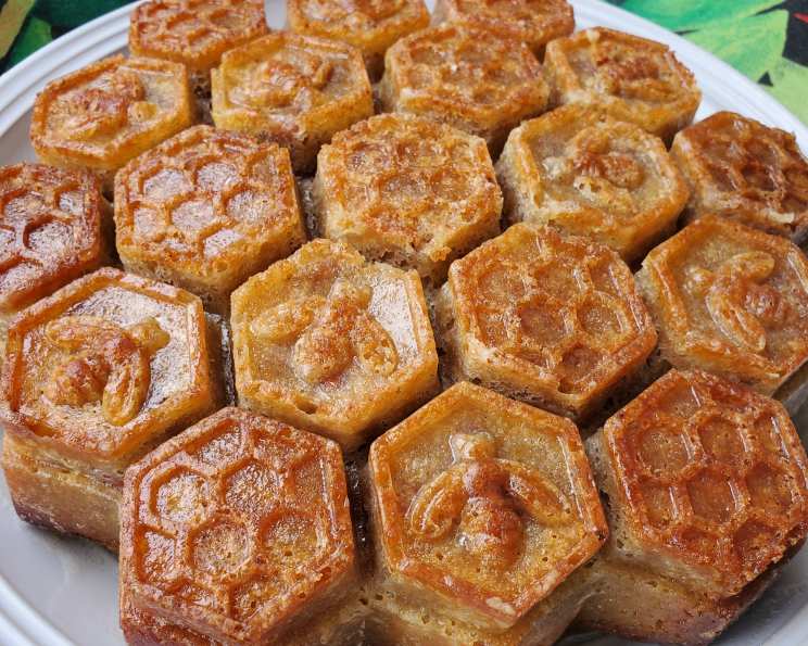 Eggless honey cake recipe Indian bakery style  Raks Kitchen