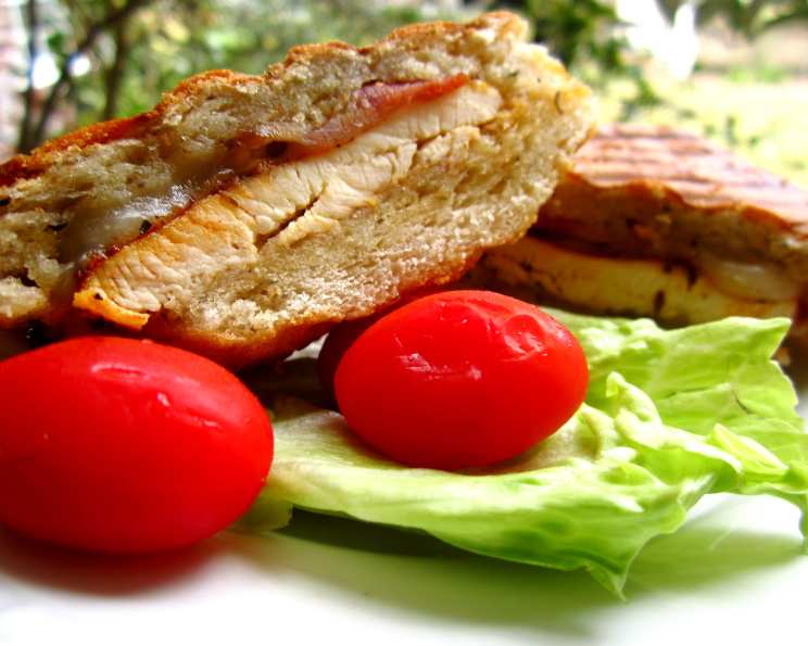 Grilled Chicken Bacon Onion Panini Sandwich - Its Yummi