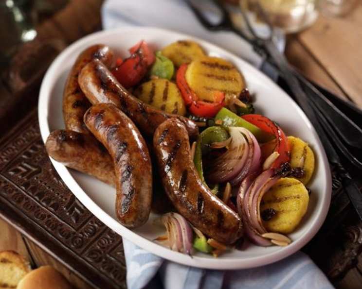 Grilled Sausage With Peppers And Onions - A Southern Soul