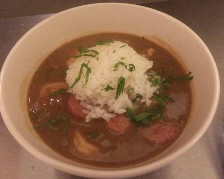 Gumbo Soup With Chicken, Shrimp & Andouille Sausage