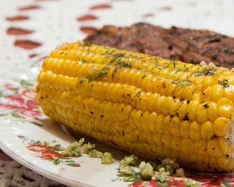Grilled Corn in Foil with Lemon Dill Butter 