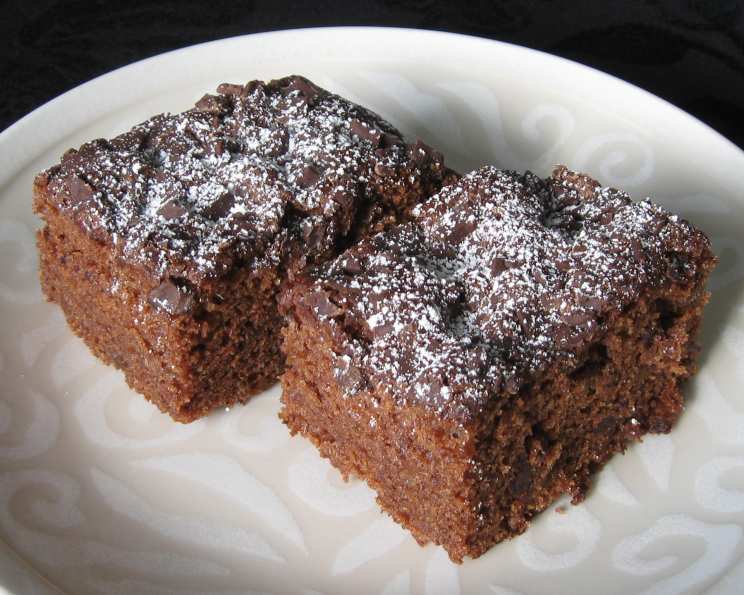 Warm Chocolate, Date and Walnut Cake