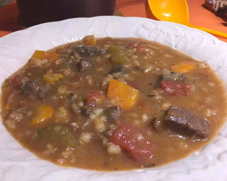 SLOW COOKER BEEF BARLEY SOUP