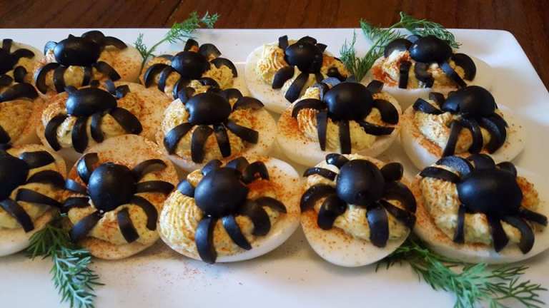 Spooky Deviled Eggs for Halloween - Foxes Love Lemons