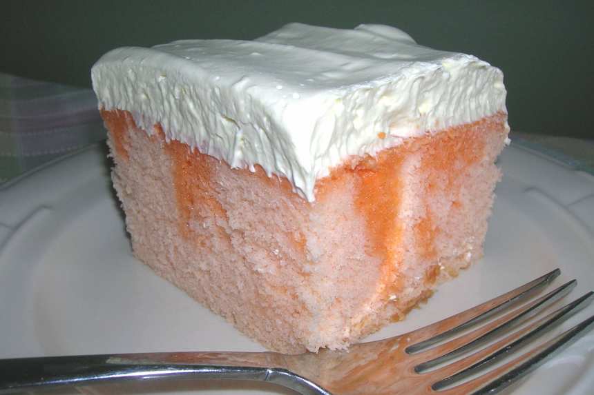 Orange Creamsicle Poke Cake | The Domestic Rebel