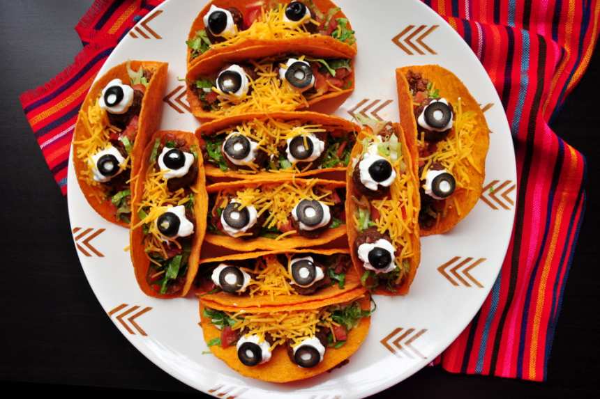 Spooky Eyeball Tacos (Johnny #5 Tacos) Recipe - Mexican.