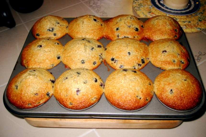 Yummy Large Blueberry Oat Bran Muffins Recipe