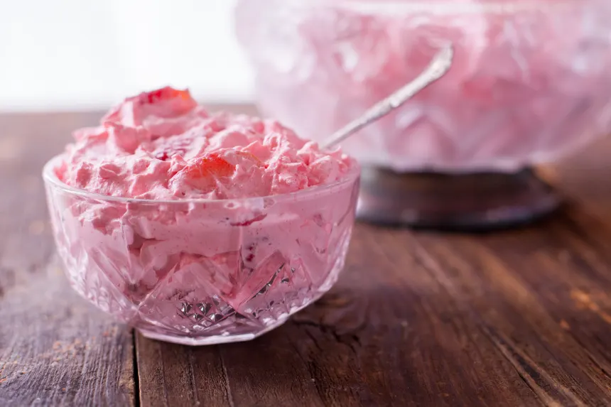 Low Carb Strawberry Jello Fluff - Easy No Bake Holiday Dessert