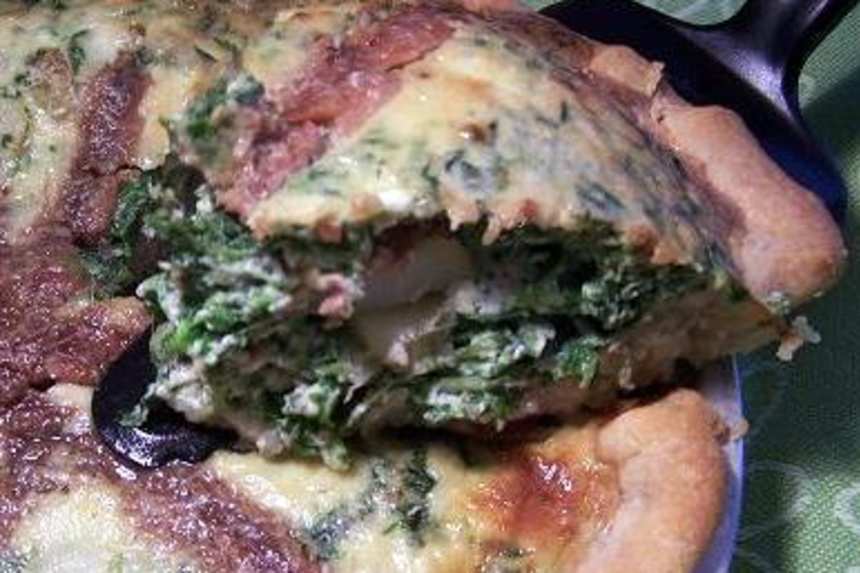 Fresh Spinach & Anchovy Tart Recipe
